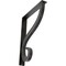 Ekena Millwork Ashford Triple, Wrought Iron Bracket, (Triple center brace), Antiqued Pewter 2"W  x 12"D x 15"H BKTM02X12X15TASAPW - alternate 1